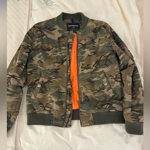Express Men’s size M Camo bomber jacket